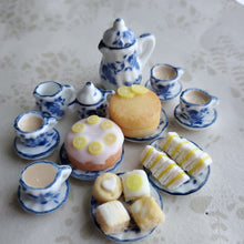 Load image into Gallery viewer, Blue Tea Set with Lemon Cakes (TS1)
