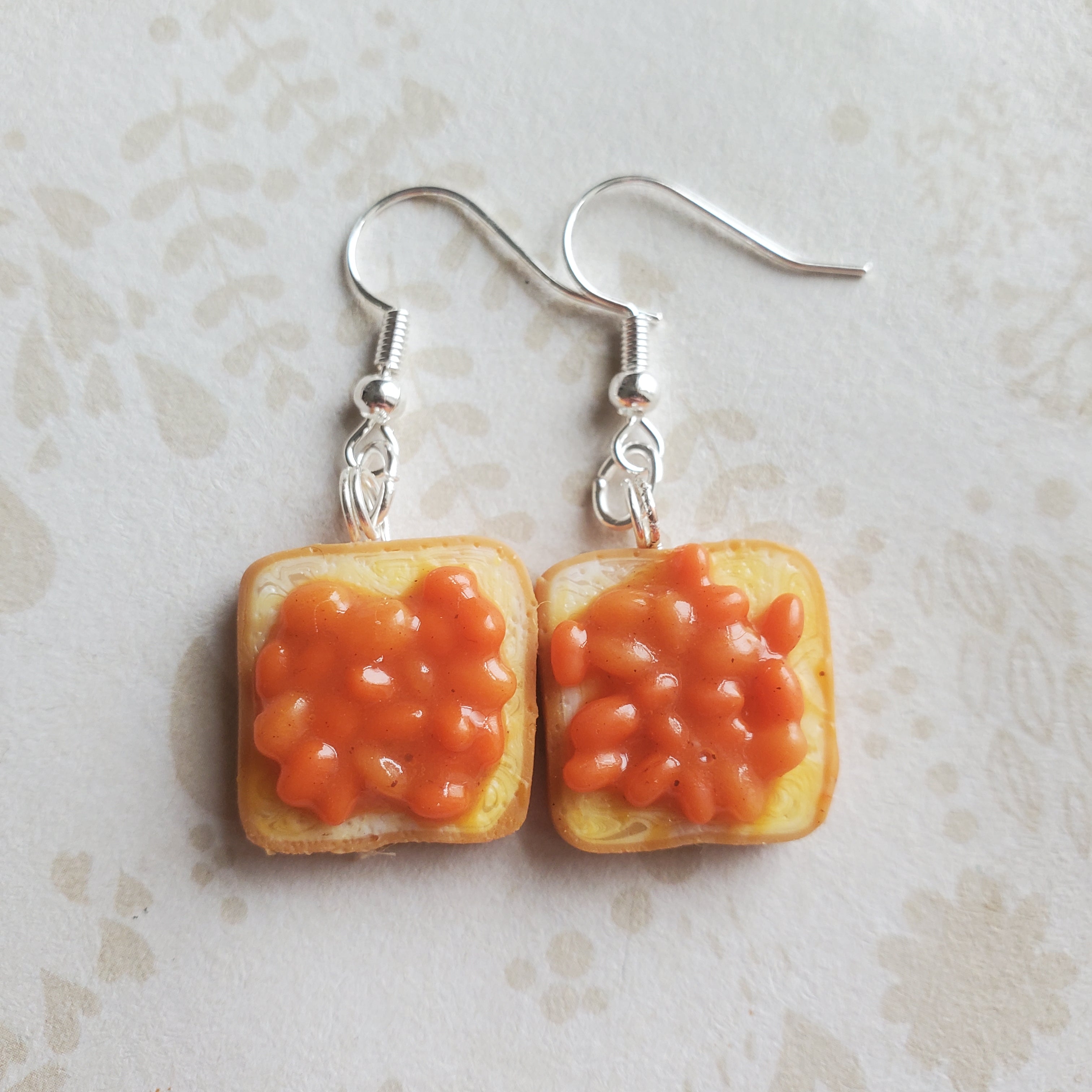 Baked Beans on Toast Earrings Chapel View Crafts