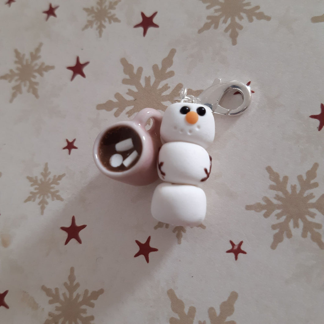 Snowman and Hot Chocolate Stitch Marker Set