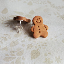 Load image into Gallery viewer, Gingerbread man Studs
