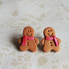 Load image into Gallery viewer, Gingerbread man Studs
