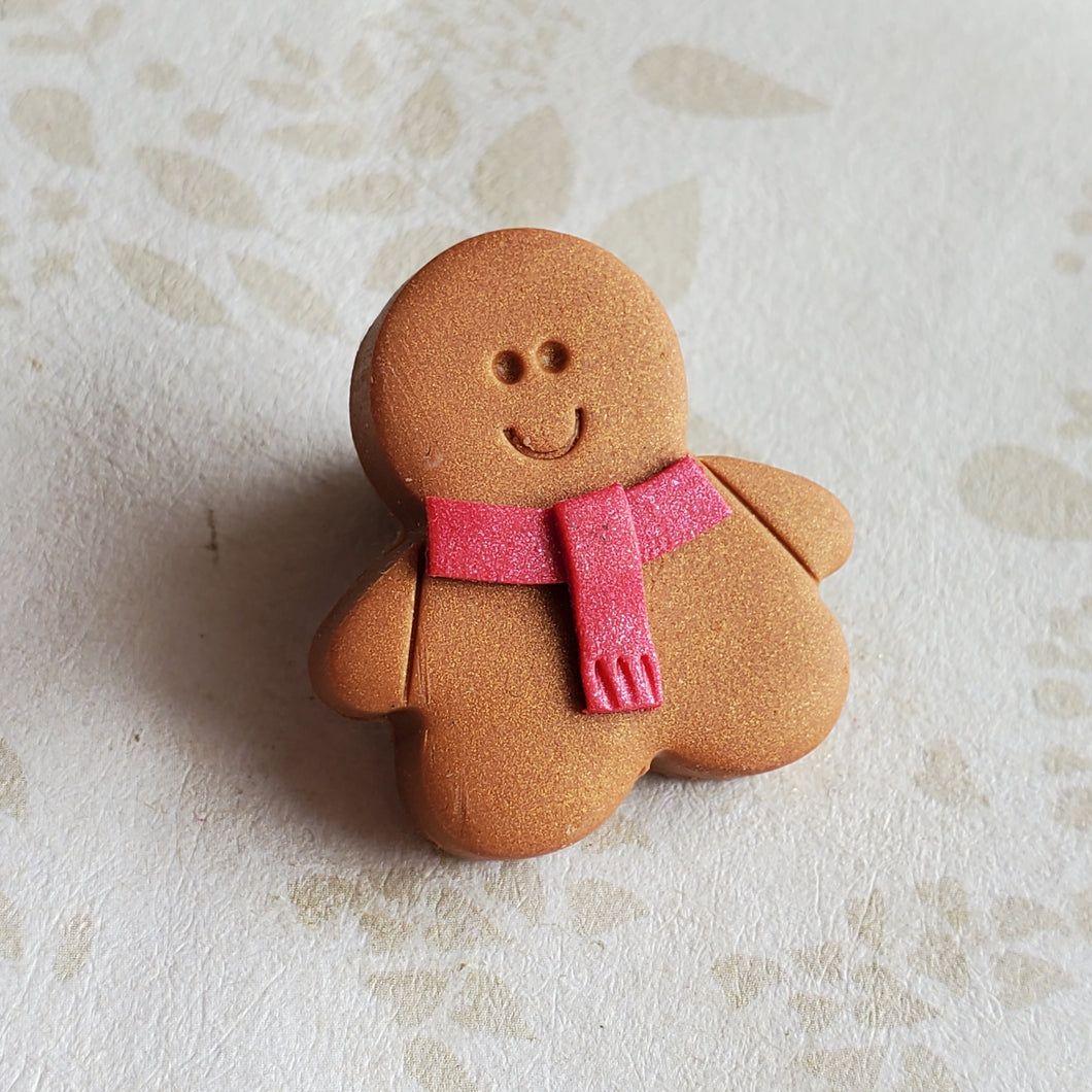 Gingerbread Man Pin Badge