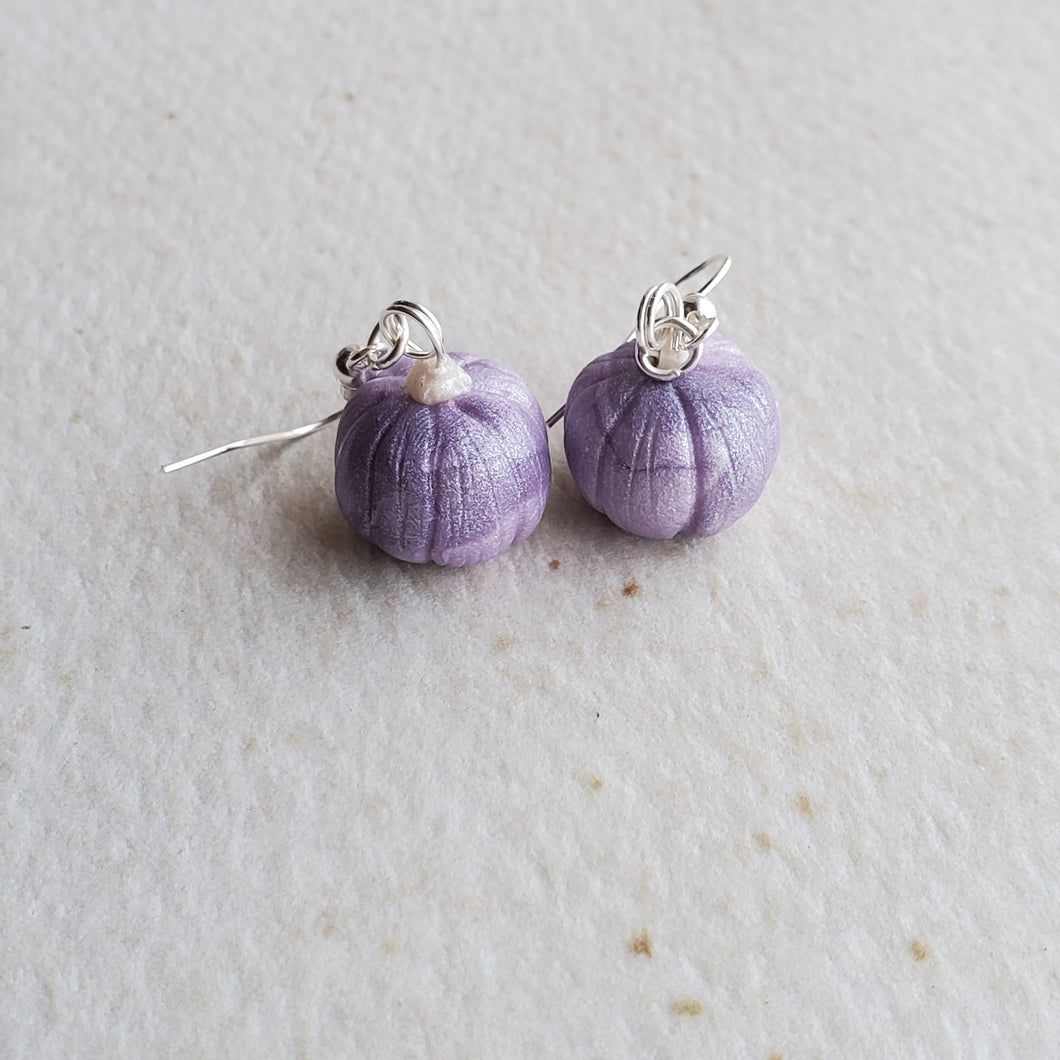 Pumpkin Earrings - Purple