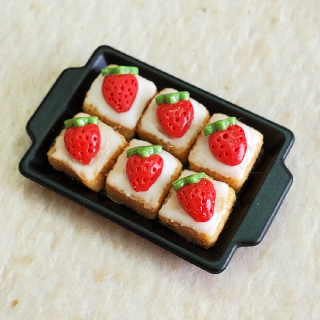 Tray of Strawberry Cakes