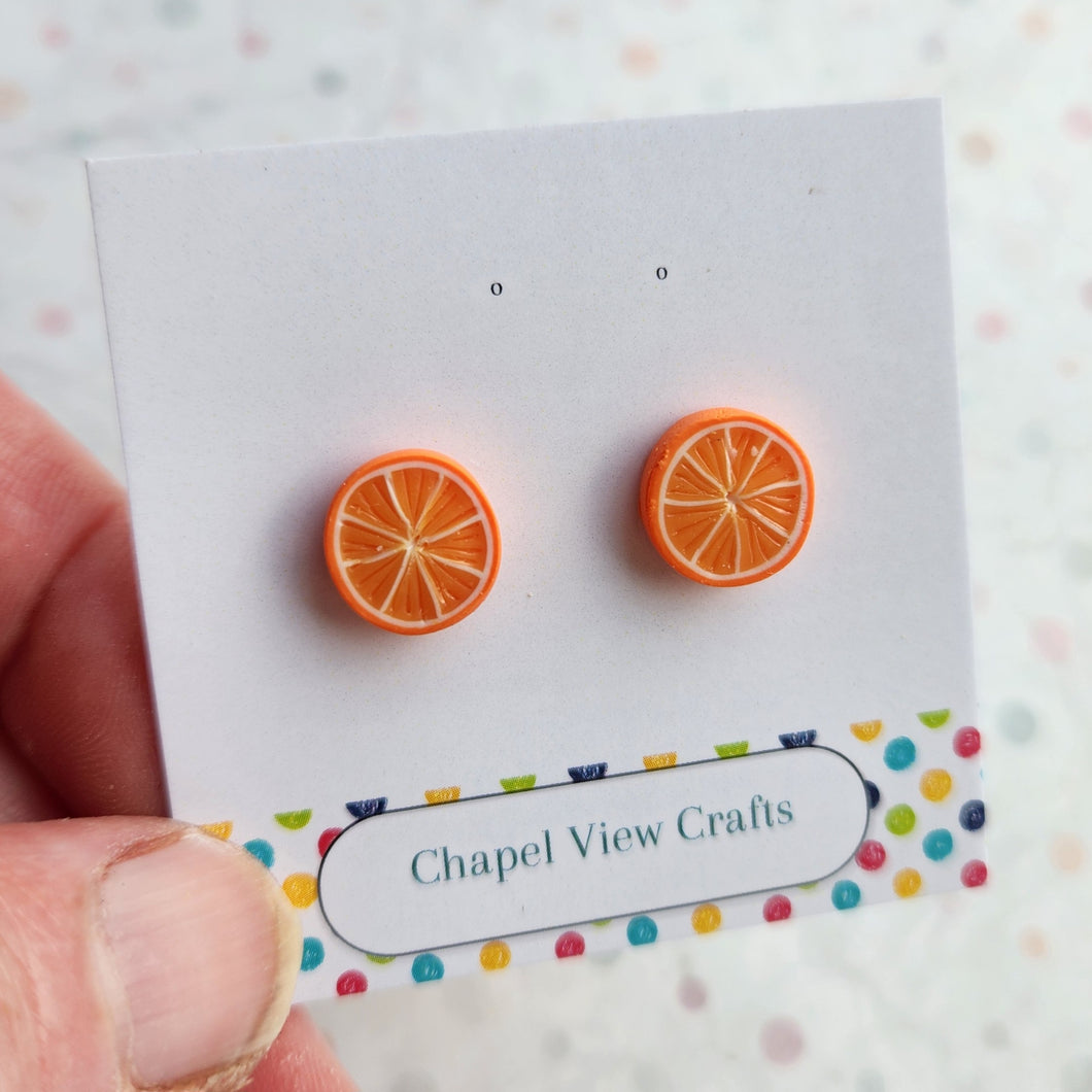 Orange Slice Earrings