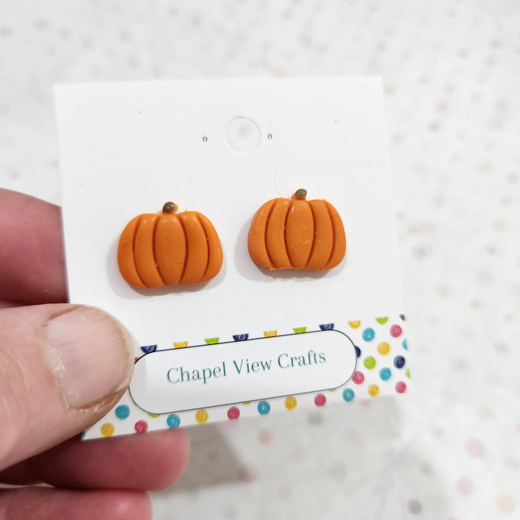 Pumpkin Stud Earrings