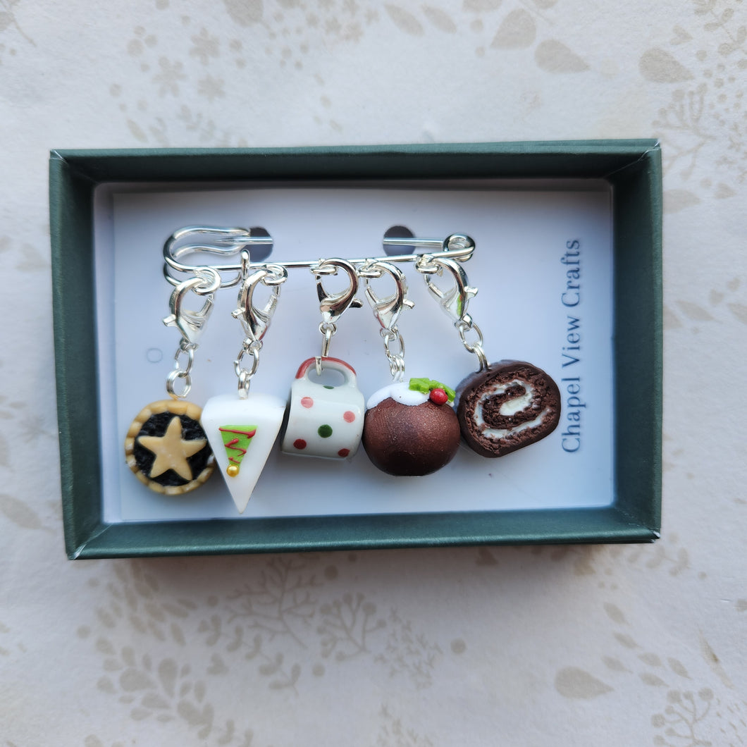 Christmas Kilt Pin Stitch Marker Set