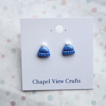 Load image into Gallery viewer, Hat and Jumper Earrings - Blue
