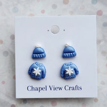 Load image into Gallery viewer, Hat and Jumper Earrings - Blue
