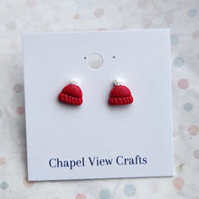 Load image into Gallery viewer, Hat and Jumper Earrings - Red
