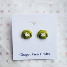 Load image into Gallery viewer, Hat and Jumper Earrings - Green
