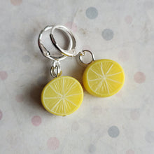 Load image into Gallery viewer, Lemon slice huggies
