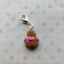Load image into Gallery viewer, Gingerbread man - pink scarf
