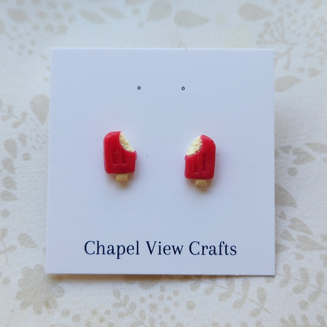 Strawberry split lolly studs
