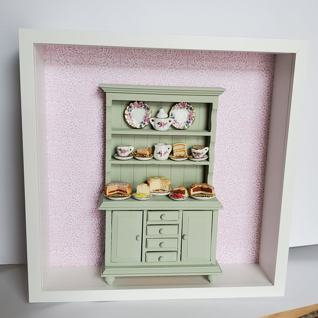 Green Dresser with Cakes