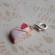 Load image into Gallery viewer, Iced Bun with Strawberry Stitch Marker
