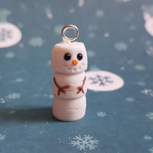 Load image into Gallery viewer, Marshmallow Snowman Stitch Marker
